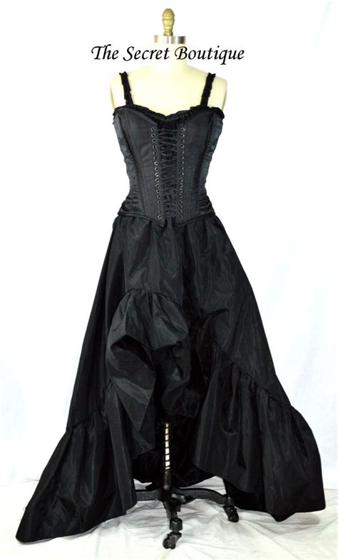 Custom Made Black Romantic Victorian Wedding Dress By The