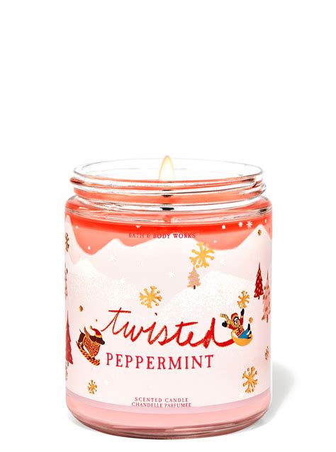Twisted Peppermint Single Wick Candle Bath And Body Works