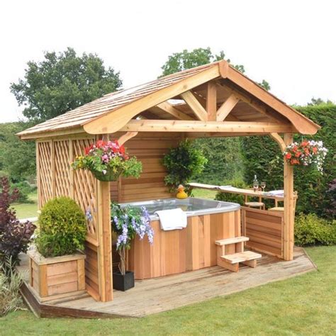 17 Hot Tub Gazebo Options To Improve Your View Hot Tub Gazebo Hot Tub Garden Hot Tub Outdoor