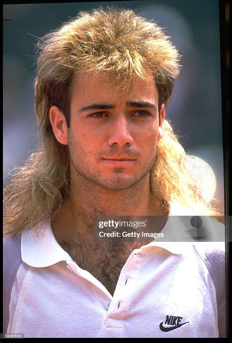 Andre Agassi Of The United States Looks Thoughtful At The 1989 News
