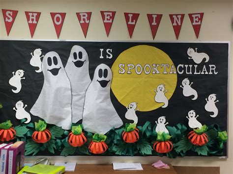 Spooktacular Bulletin Board In The Office Of A Local Elementary