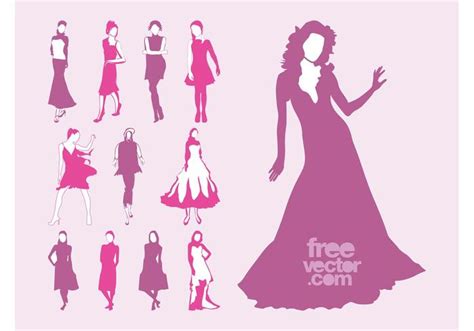 Vector Fashion Models Set Download Free Vector Art Stock Graphics