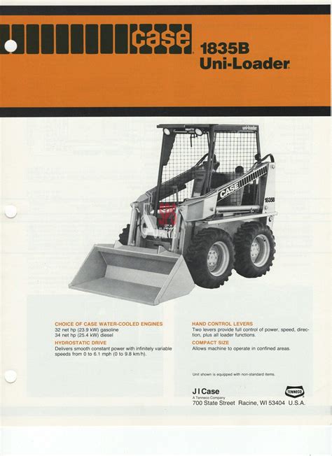 Case 1835b Uni Loader Sales Brochure Sps Parts
