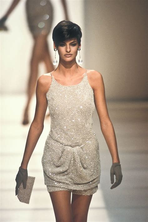 Giorgio Armani Rtw Ss 1991 Model Linda Evangelista Fashion Model
