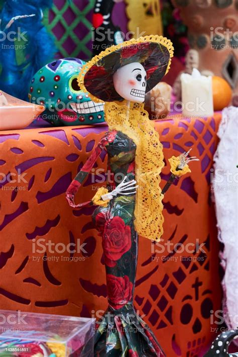 Figure Of A Mexican Catrina Day Of The Dead Stock Photo Download