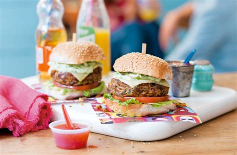 Mexican Bean Burgers With Guacamole Tesco Real Food