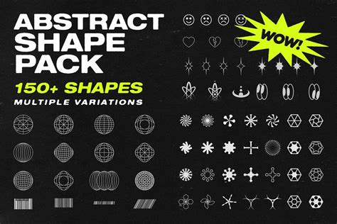 Abstract Shape Pack 150 Icons Texture Graphic Design Abstract