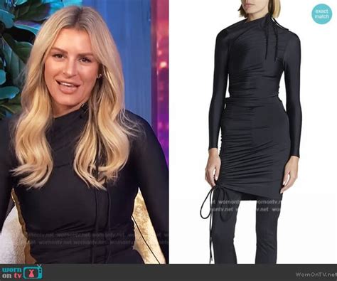 Wornontv Morgans Black Mesh Ruched Mini Dress On E News Nightly Pop