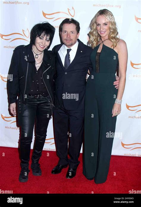 Joan Jett Michael J Fox And Tracy Pollan Arriving For A Funny Thing