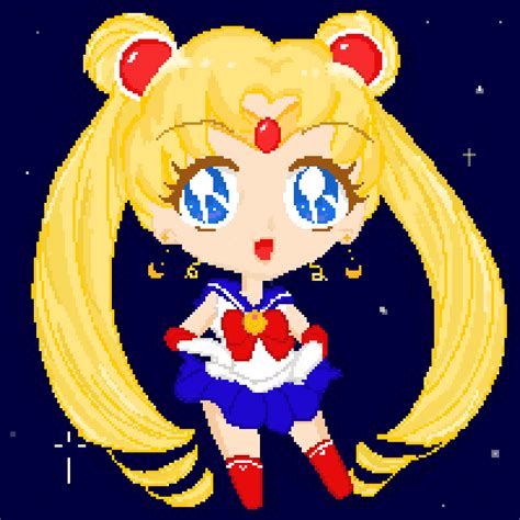 Chibi Sailor Moon Pixel  By Miku Marmalade On Deviantart