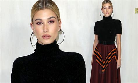 hailey baldwin attends hammer museum s gala in the garden daily mail online