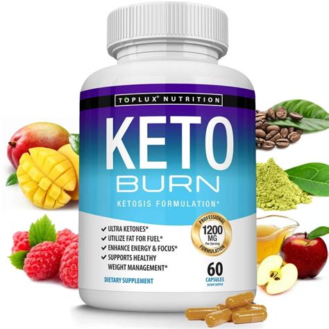 Toplux Keto Burn Pills 1200mg Ketosis Weight Loss Natural Keto Diet
