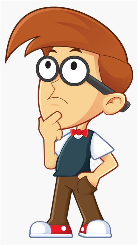 Thinking Clipart Small Book Of Modern And Innovative Cartoon Man