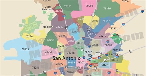 Printable San Antonio Zip Code Map