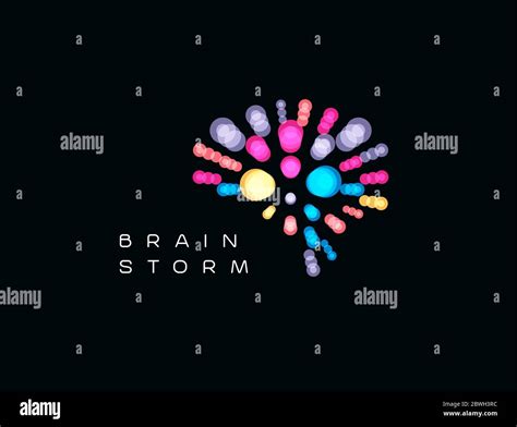 Brainstorming event logo. Brain logotype. Mind blowing ideas icon