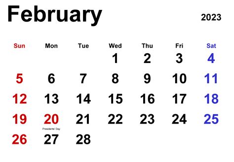 February 2023 Calendar Template In Pdf Word Excel Formats
