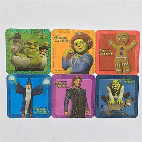 Shrek party supplies puss in boots and donkey balloon decoration bundle for 1st birthday. Shrek the Third 6 Refrigerator Magnets, Party Favors ...