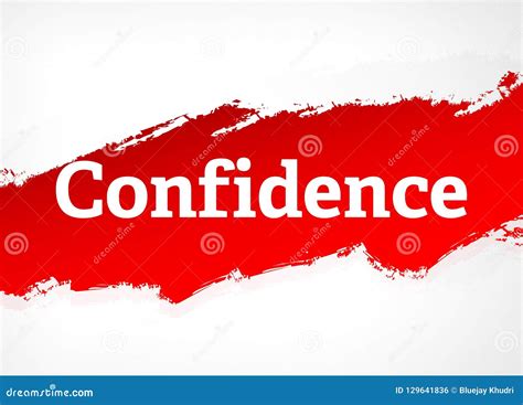 Confidence Red Brush Abstract Background Illustration Stock