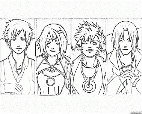 Printable Naruto Team 7 Coloring Pages