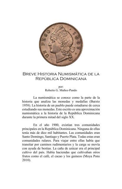 Breve Historia Numismática De La República Dominicana