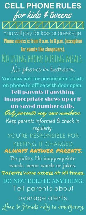 Safe Cell Phone Rules For Kids Tweens And Teens Rules For Kids