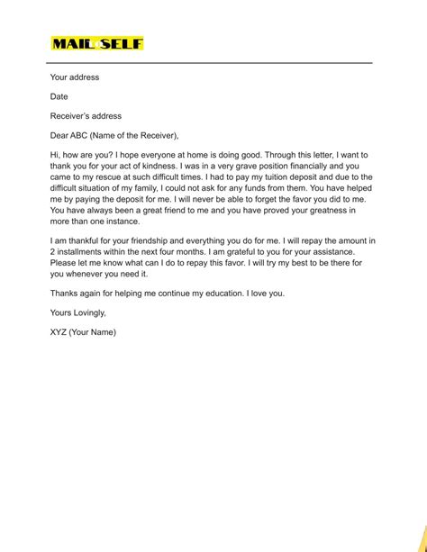 Thank You Letter For Financial Support How To Templates And Examples