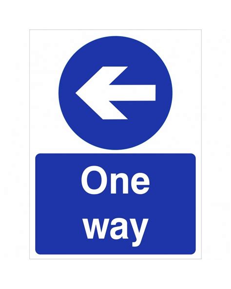 One Way Arrow Left Sign