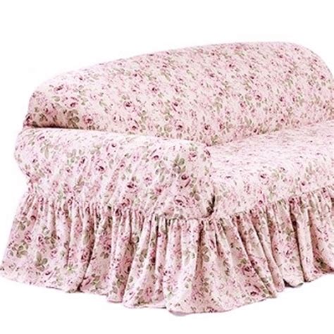 For a more casual and comfortable look (think shabby chic), try a relaxed cover. Rachel Ashwell LOVESEAT Slipcover Rosalie Pink Floral ...