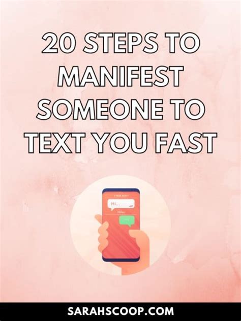 How To Manifest Someone To Text You 20 Easy Steps Sarah Scoop