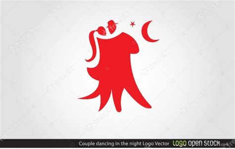 Couple Dancing Logo Free Vector
