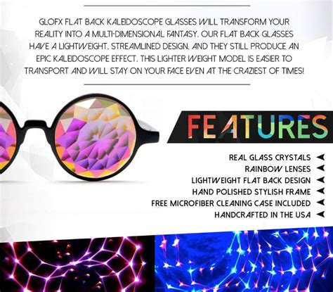 glofx kaleidoscope glasses tribal rainbow bug eye the rave cave