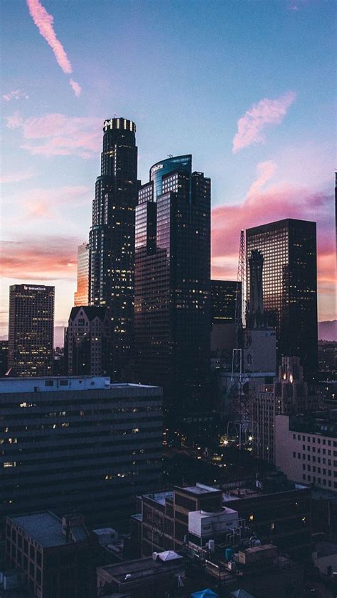 Los Angles Sunset Iphone Wallpaper Travel Photography City