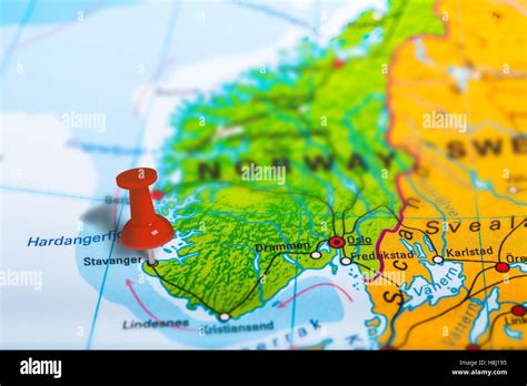 Stavanger Norway Map Stock Photo Alamy