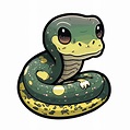 cute anaconda cartoon style 20901575 Vector Art at Vecteezy