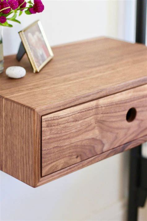 Marble nightstand round nightstand metal nightstand nightstand ideas bedside tables nightstands small furniture bedroom furniture the slim silhouette of the garby nightstand makes it ideal for smaller spaces. Floating Nightstand with Drawer / Mid Century Modern ...