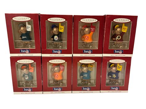 Lot - (8) Hallmark Keepsake Ornaments including all NFL., We have not