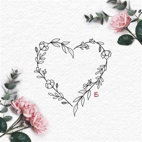 Herzförmig Herzförmig Herzförmig Tattoos Flower Tattoo Designs