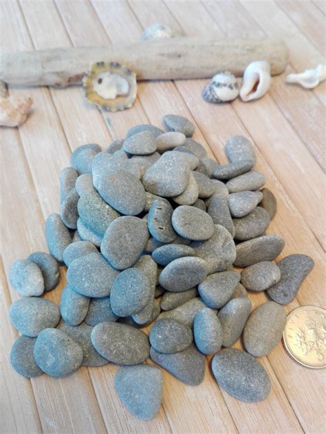 20 Very Small Flat Beach Pebbles Stones 5 10mm For Art Craft Etsy