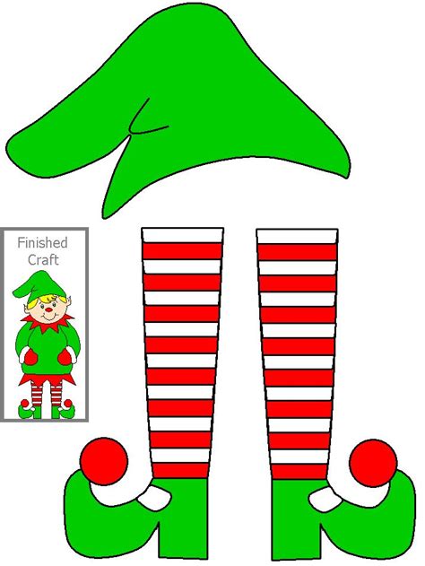Template Christmas Elf Doll Elf Crafts Preschool Christmas