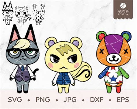 Animal Crossing Villagers Svg Layered And Outlined Raymond Etsy Australia