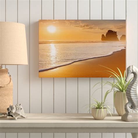 East Urban Home Ocean Sunset Wall Art On Canvas And Reviews Uk