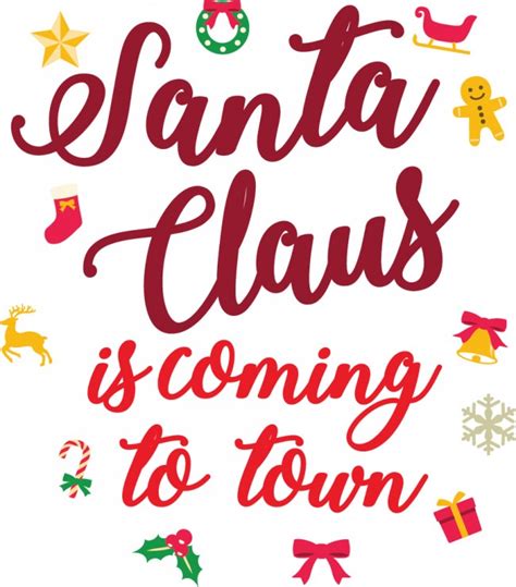 Santa Claus Is Coming To Town Christmas Wall Sticker