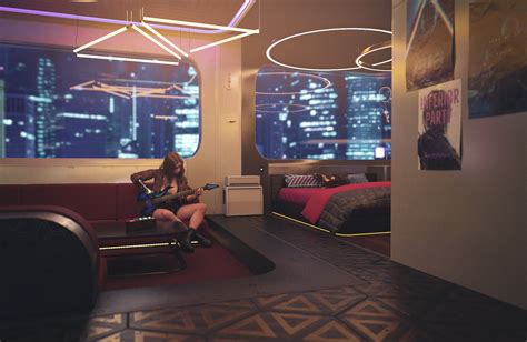 Cyberpunk Studio Apartment Daz 3d