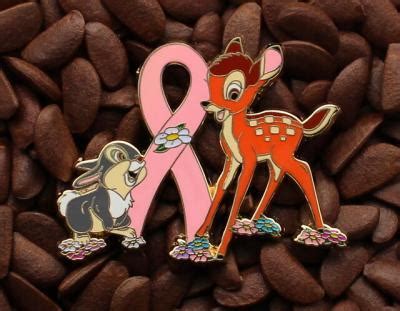 Pink Ribbon Pins Bambi Thumper Flower Pin Affordable Limited Pins Limited Edition