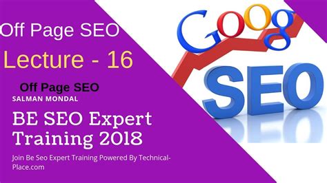 Off-Page SEO In Hindi BE SEO Expert Training Lecture No 16 ...