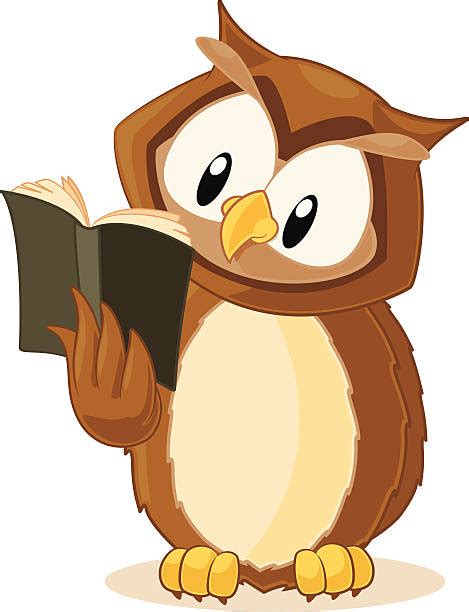 Cartoon Of The Owl Reading Book Clip Art Vector Images And Illustrations