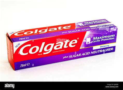 Colgate Toothpaste Box Cavity Protection 75ml Container Isolated Cutout