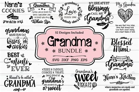 grandma svg bundle grandmother quotes and sayings