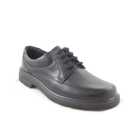 Mens Black Leather Lace Up Casual Shoe From Uk