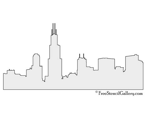 chicago skyline stencil  stencil gallery